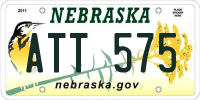 NE license plate ATT575