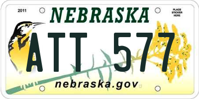NE license plate ATT577