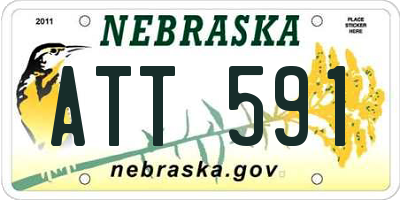 NE license plate ATT591