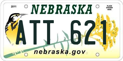 NE license plate ATT621