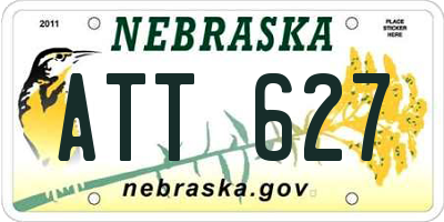 NE license plate ATT627