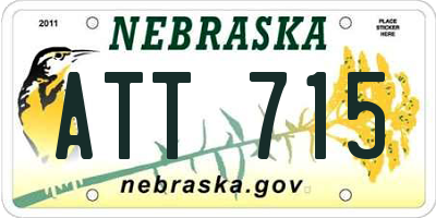NE license plate ATT715