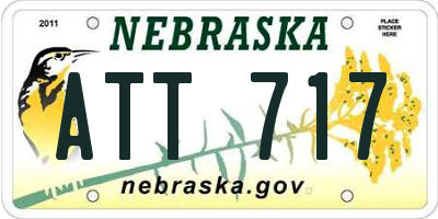 NE license plate ATT717