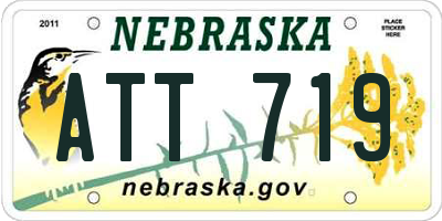 NE license plate ATT719