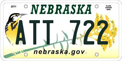 NE license plate ATT722