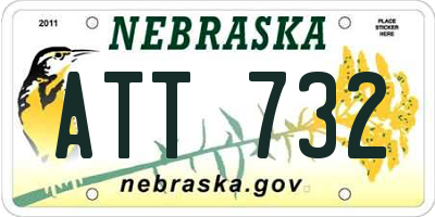 NE license plate ATT732