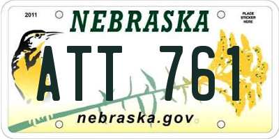 NE license plate ATT761