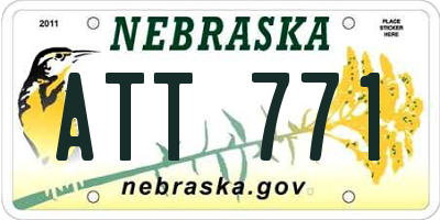 NE license plate ATT771