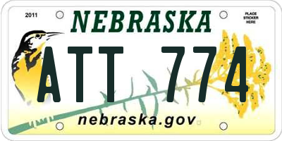 NE license plate ATT774