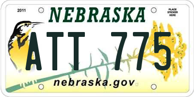 NE license plate ATT775