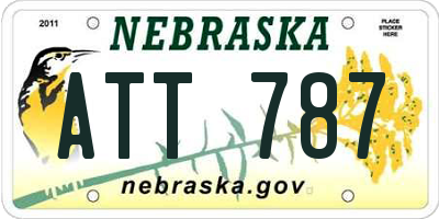 NE license plate ATT787