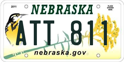 NE license plate ATT811