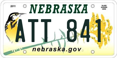 NE license plate ATT841
