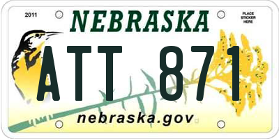 NE license plate ATT871