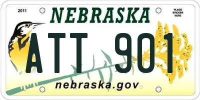 NE license plate ATT901