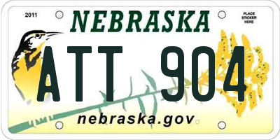 NE license plate ATT904