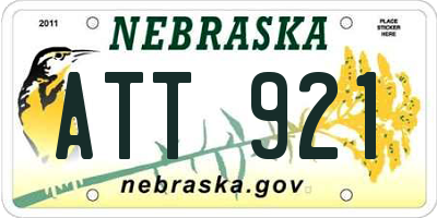 NE license plate ATT921