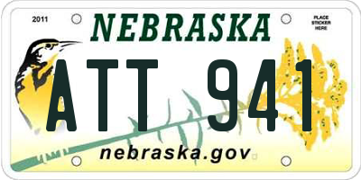 NE license plate ATT941