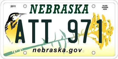 NE license plate ATT971