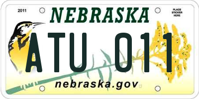 NE license plate ATU011