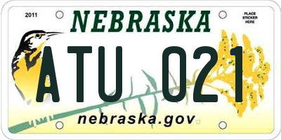 NE license plate ATU021