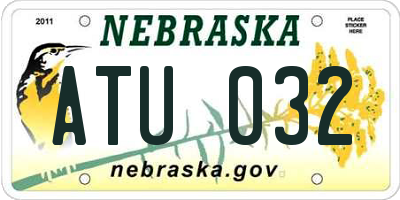 NE license plate ATU032