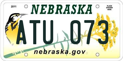 NE license plate ATU073