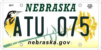 NE license plate ATU075