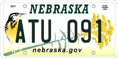 NE license plate ATU091