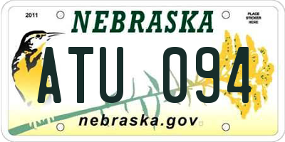 NE license plate ATU094
