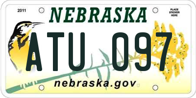 NE license plate ATU097