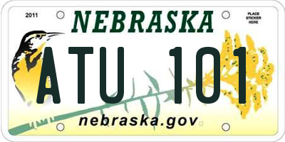 NE license plate ATU101