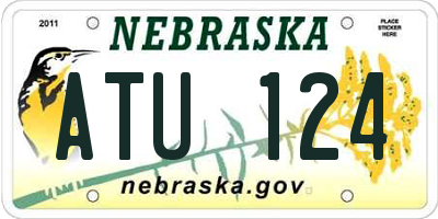 NE license plate ATU124