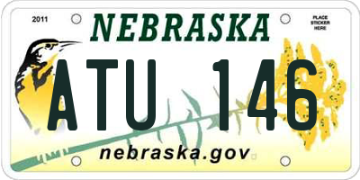 NE license plate ATU146