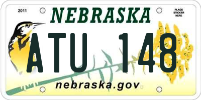 NE license plate ATU148