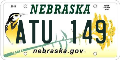 NE license plate ATU149