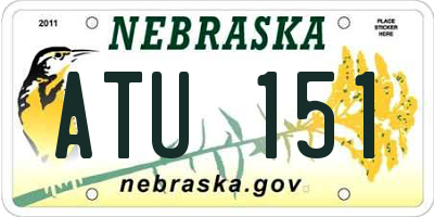 NE license plate ATU151