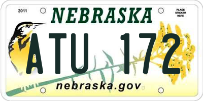 NE license plate ATU172
