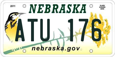 NE license plate ATU176