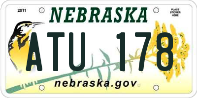 NE license plate ATU178