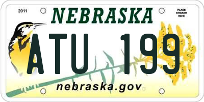 NE license plate ATU199