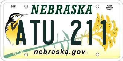 NE license plate ATU211