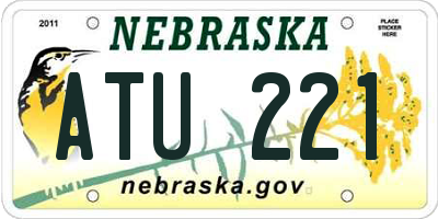 NE license plate ATU221