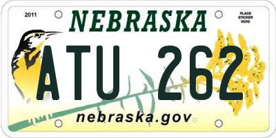 NE license plate ATU262
