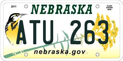 NE license plate ATU263