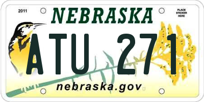 NE license plate ATU271