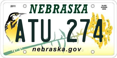NE license plate ATU274