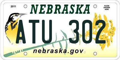 NE license plate ATU302