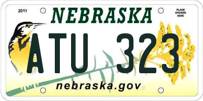 NE license plate ATU323