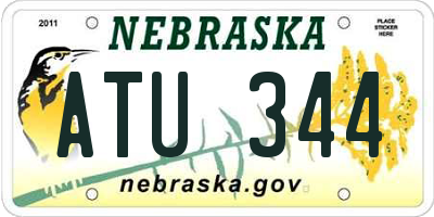 NE license plate ATU344